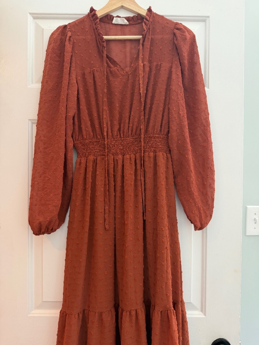 Womens Rust colored midi dress